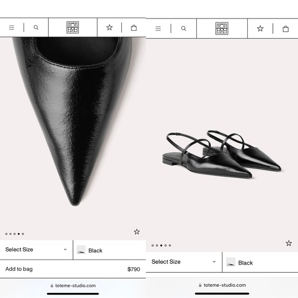 TOTEME
The Sharp slingback flat sandals - Picture 2 of 9